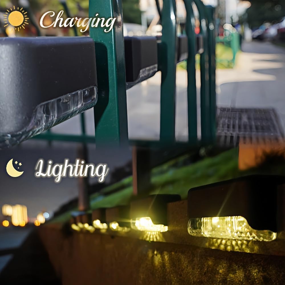 Waterproof LED Solar Powered Deck Stair Outdoor Light (Pack of 4)