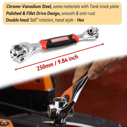 (BUY 1 GET 1 FREE) 8 in 1 Socket Wrench Multi-function Wrench Tool with 360° Rotating