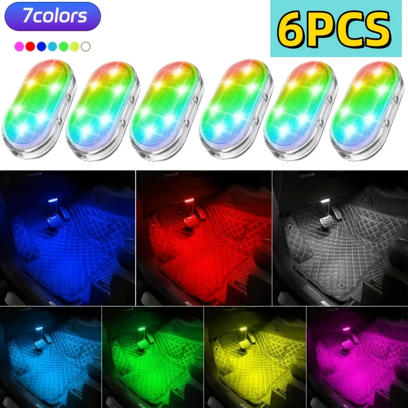 6 Lights Smart RGB Car Interior Lights