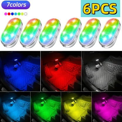 6 Lights Smart RGB Car Interior Lights