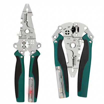 (BUY 1 GET 2 FREE) 9 in 1 Multifunction Wire Stripper Plier with Electric Test Pen | Foldable Combination Tool for Electricians