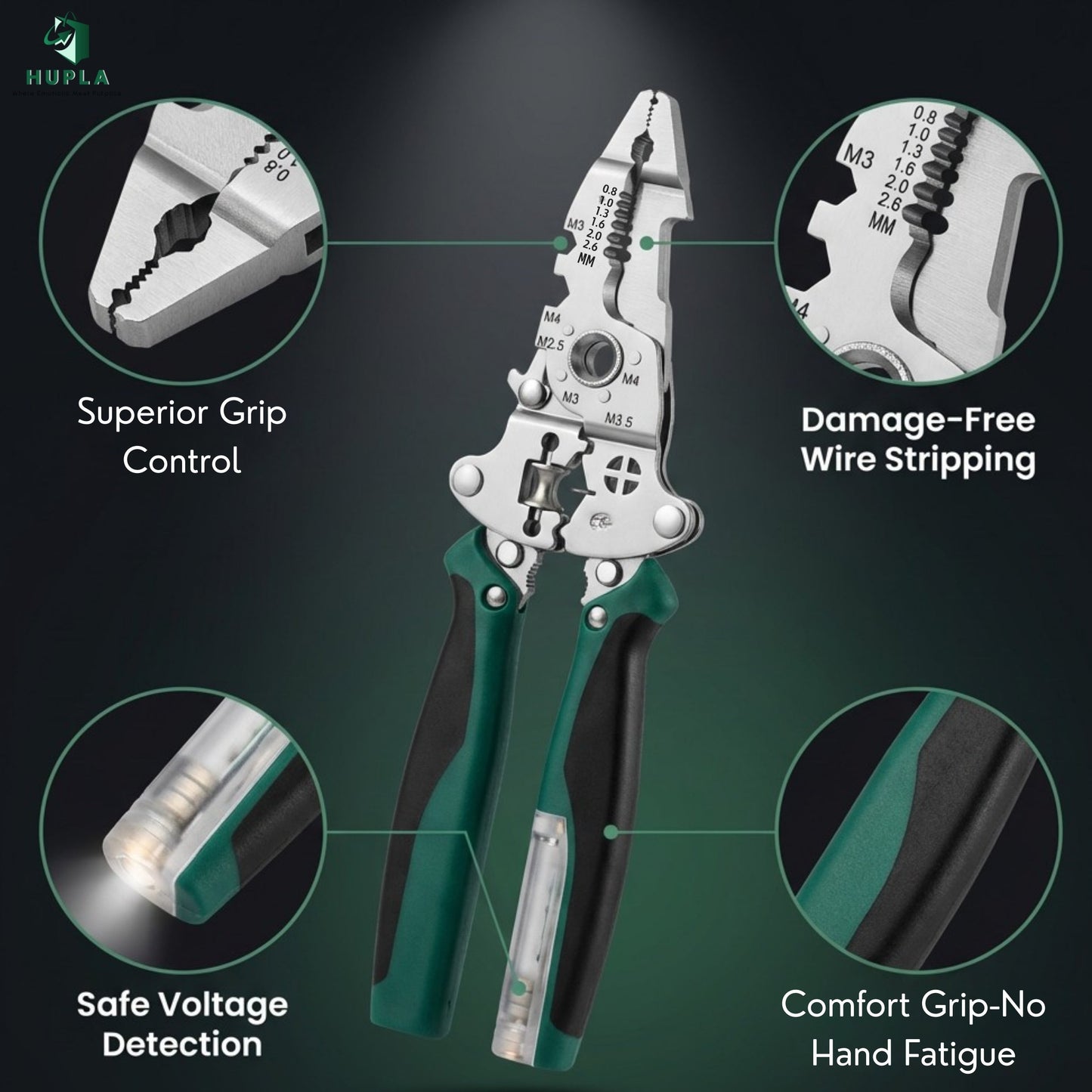 (BUY 1 GET 2 FREE) 9 in 1 Multifunction Wire Stripper Plier with Electric Test Pen | Foldable Combination Tool for Electricians