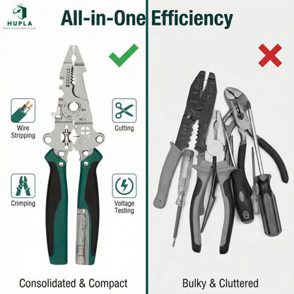 (BUY 1 GET 2 FREE) 9 in 1 Multifunction Wire Stripper Plier with Electric Test Pen | Foldable Combination Tool for Electricians