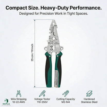 (BUY 1 GET 2 FREE) 9 in 1 Multifunction Wire Stripper Plier with Electric Test Pen | Foldable Combination Tool for Electricians