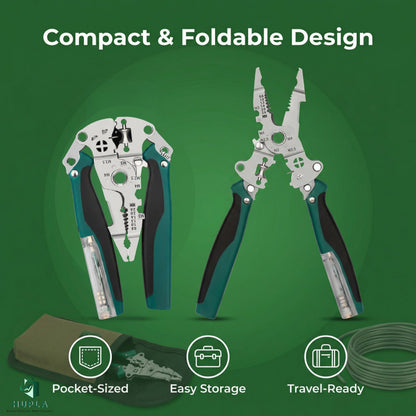 (BUY 1 GET 2 FREE) 9 in 1 Multifunction Wire Stripper Plier with Electric Test Pen | Foldable Combination Tool for Electricians