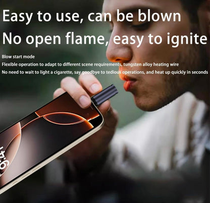 USB Electric Type-C Lighter | Flameless Windproof Mini Keychain Lighter
