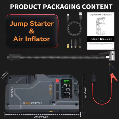 Jump Starter with Air Compressor 5000A